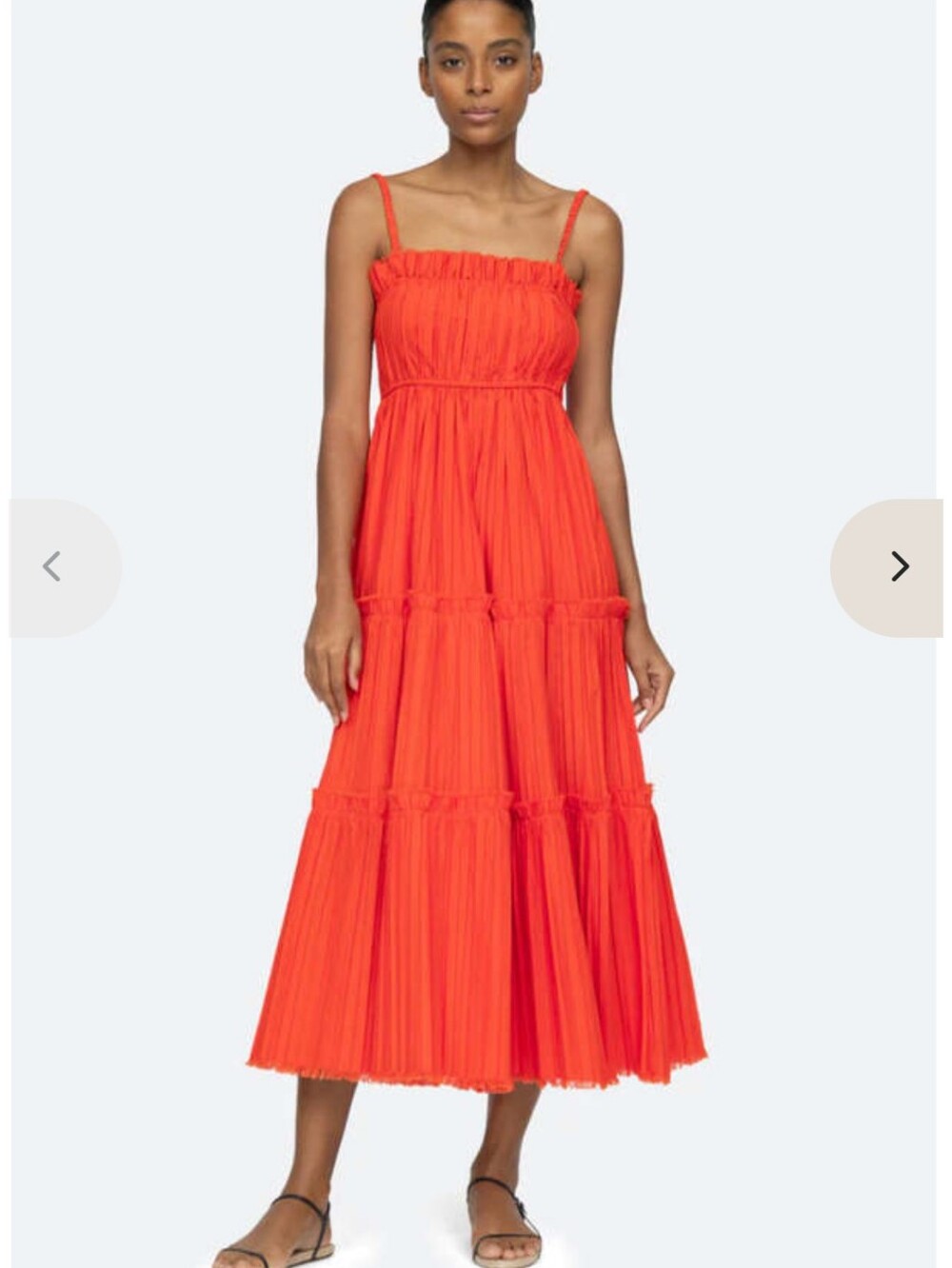 Sea New York The Greir Pleated Slip Dress- - Poppy - Picture 4 of 10